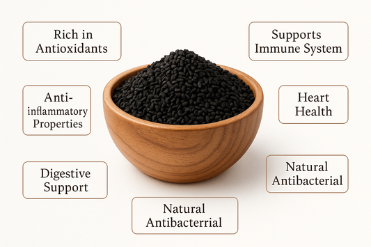 🌿 The Health Benefits of Kalonji (Nigella Seeds)