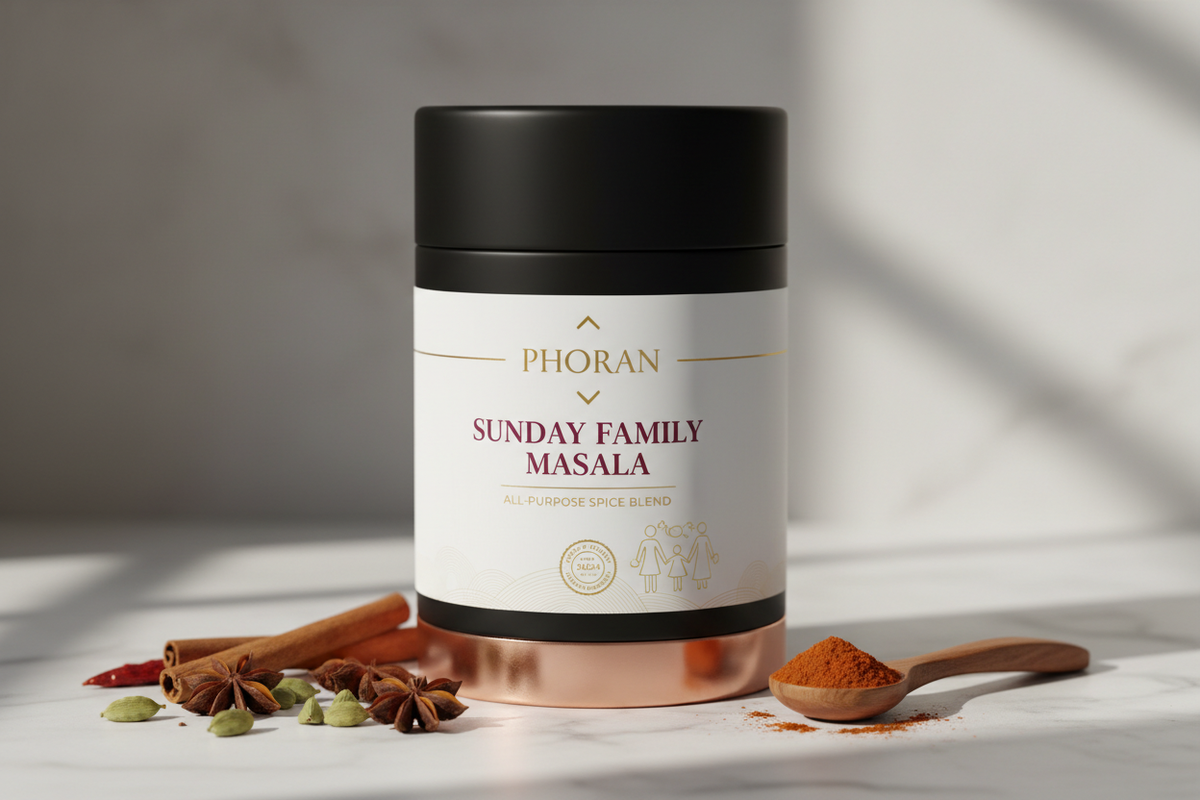 Buy Sunday Family Masala Online India - All-Purpose Spice | Phoran, take packaginf image from product collection