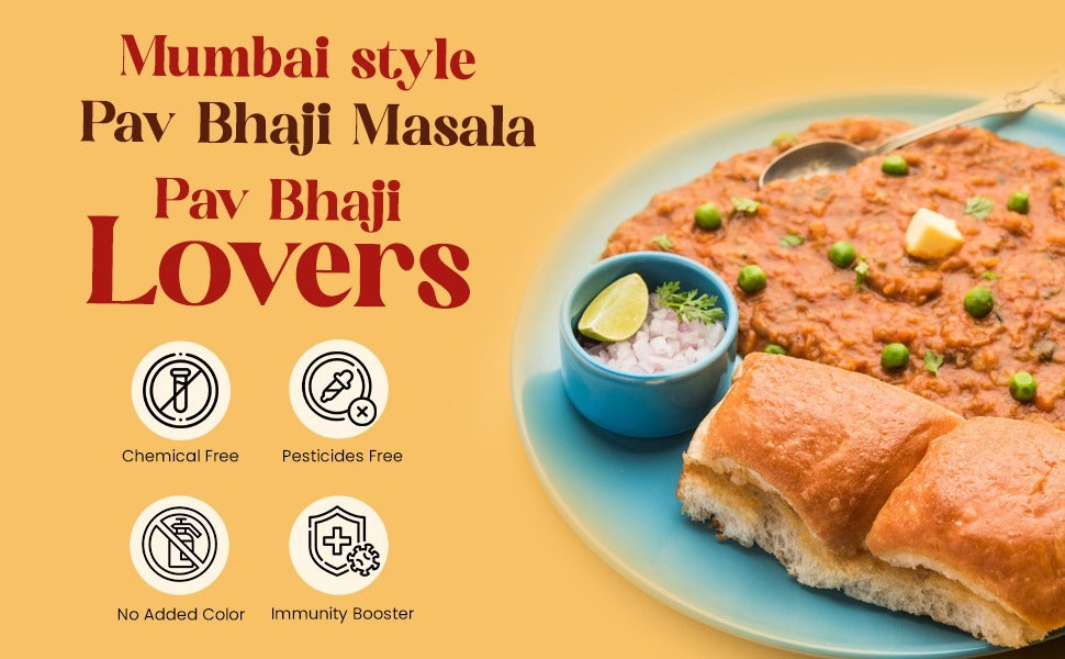 Premium Pav Bhaji Masala - Mumbai Street Flavor with Digestive Benefits | Phoran Masala