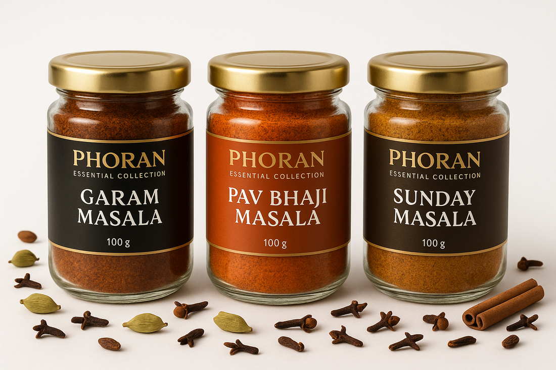 300g Premium Masala Trio: Garam Masala, Pav Bhaji Masala & Sunday Masala - Essential Collection