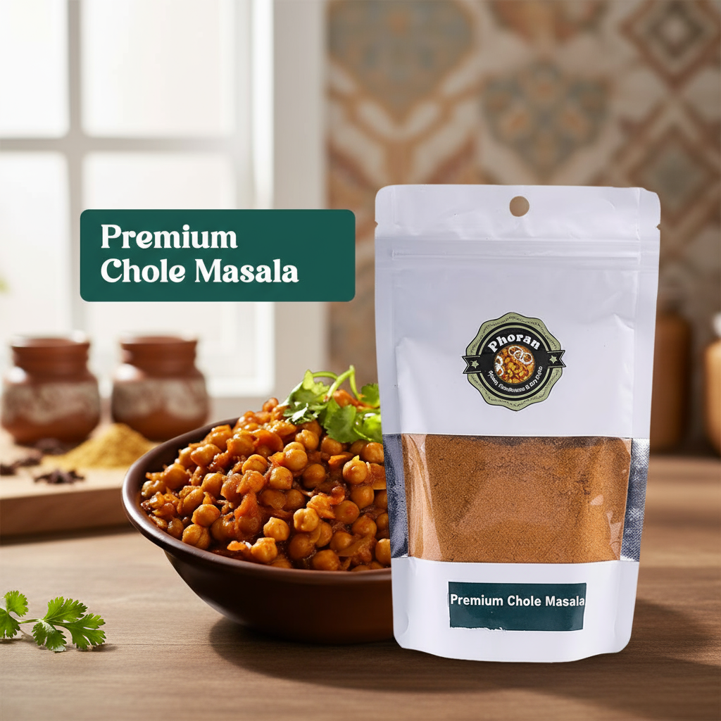 Authentic Amritsari chole masala — dark chickpea curry with julienned ginger and coriander garnish