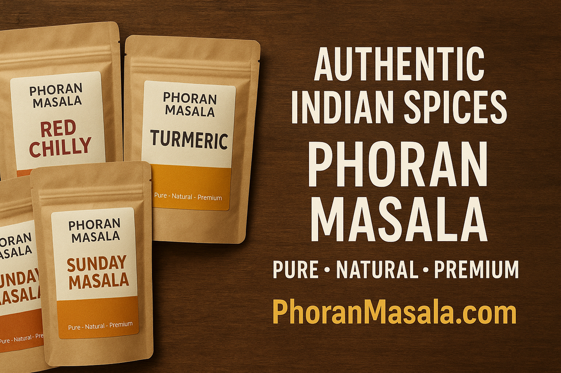 Comparison of homemade and store-bought masala spices from Phoran Masala