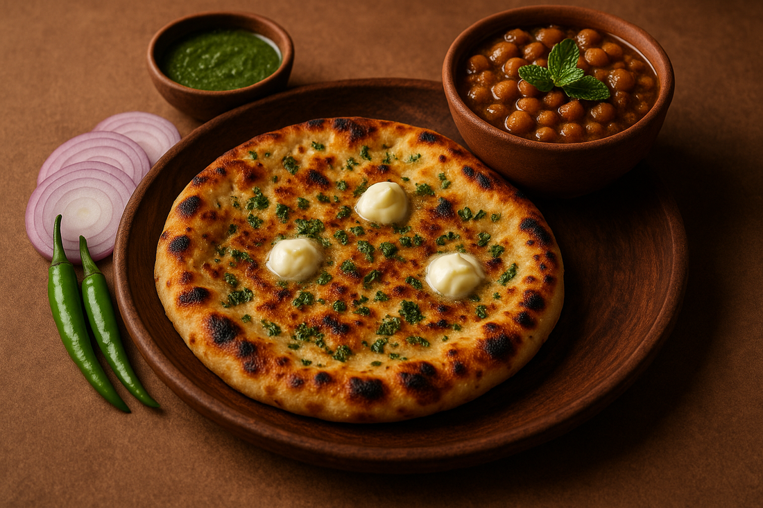Stuffed Amritsari Kulcha with Phoran Premium Garam Masala