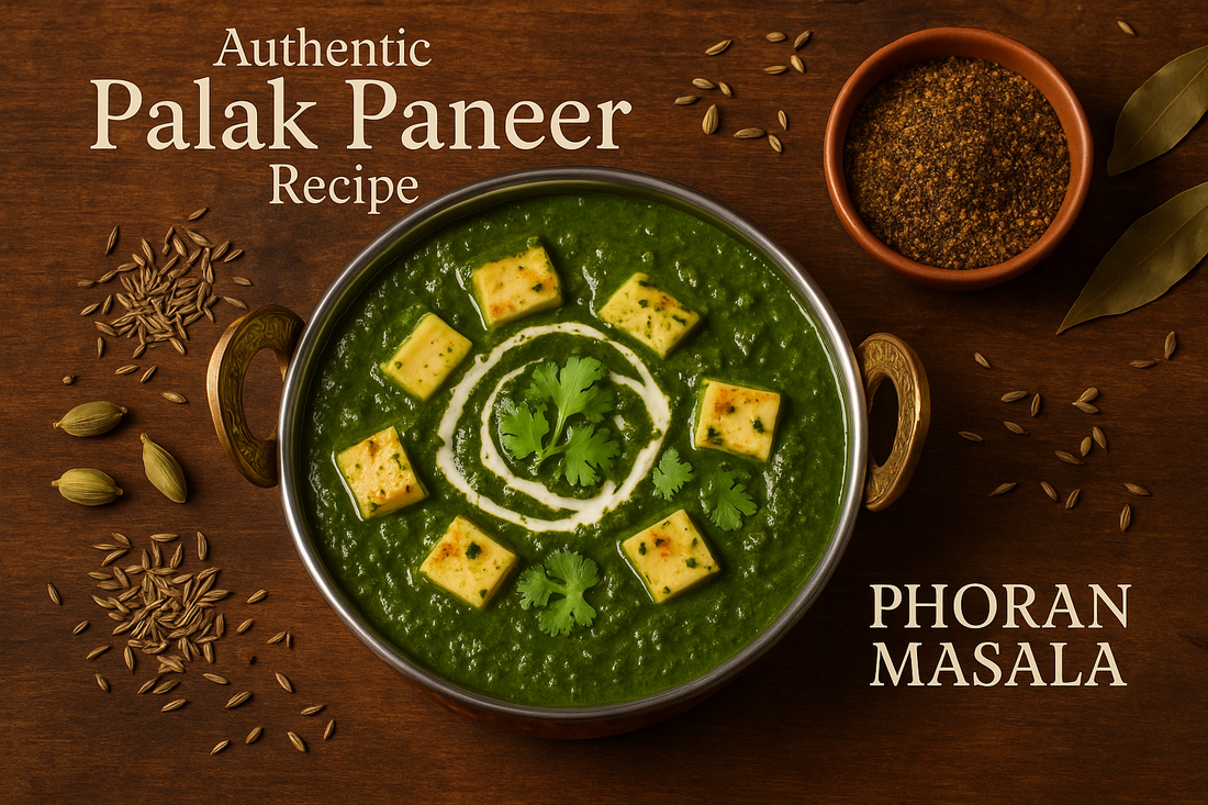 Authentic Palak Paneer Recipe: A Creamy Spinach Delight with Phoran Masala