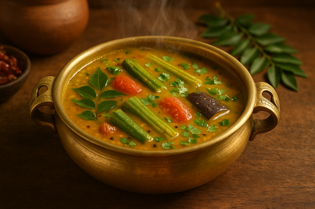 Traditional South Indian Sambar Recipe with Phoran Premium Garam Masala