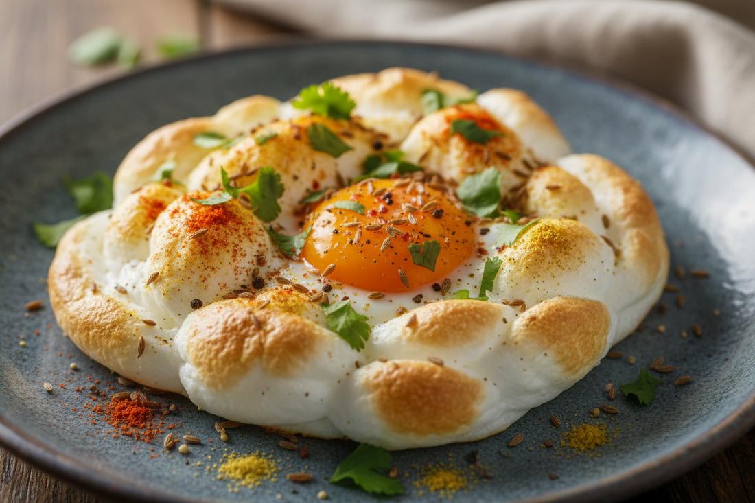 Cloud Eggs But Spiced Indian Style — The Viral Breakfast Gets a Desi Soul