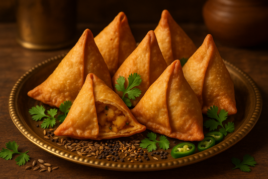 Perfect crispy samosa recipe - India's favorite street food snack with Phoran Garam Masala