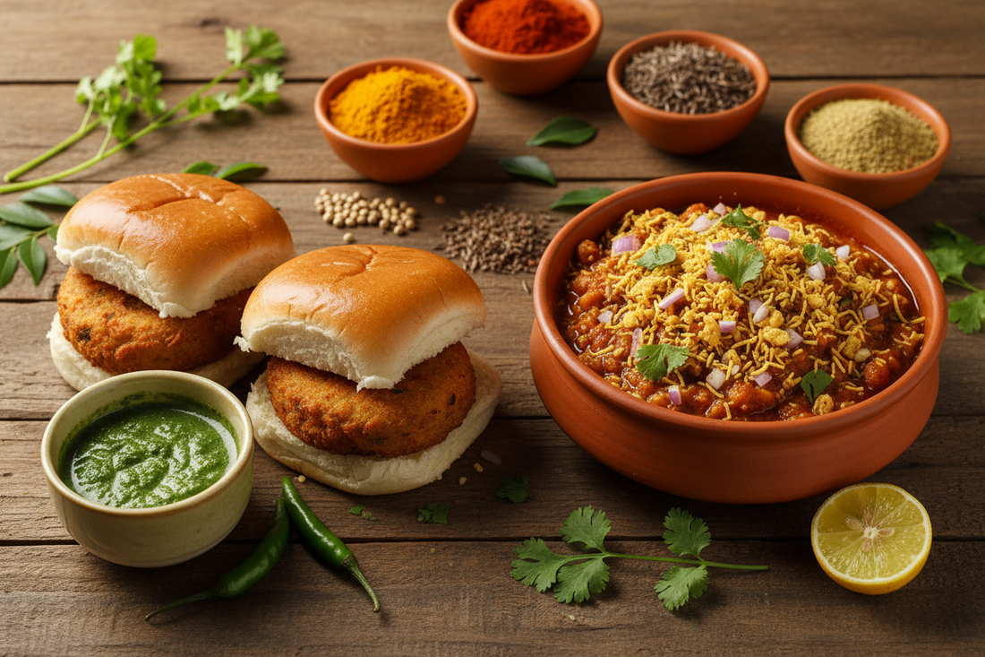 8 essential Maharashtrian masala blends — goda masala, malvani masala, kolhapuri masala, and pav bhaji masala from Phoran