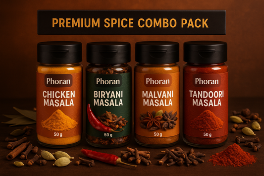 200g Masala Combo Pack - Chicken, Biryani, Malvani & Tandoori complete flavor collection by Phoran Masala