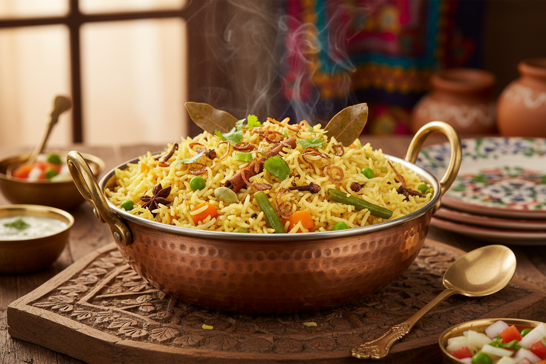 Pullo Rice Pulao Recipe | Aromatic Indian Rice Dish with Phoran Whole Spices