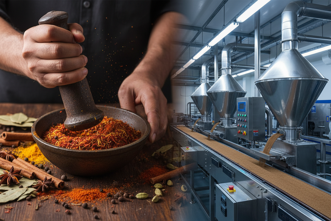 Traditional Iron Pounding vs Industrial Processing - Why Spice Quality Matters
