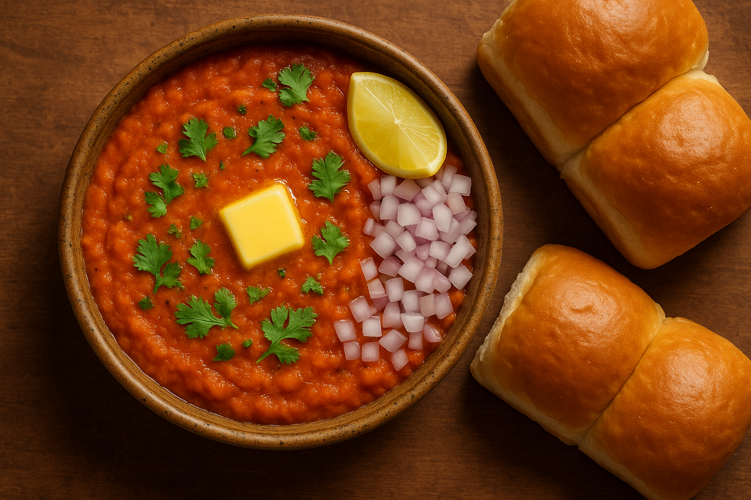 Weekend Cooking Spice Bundle  4 Street Food Masalas  Phoran with buttery pav bhaji and fresh lemon.
