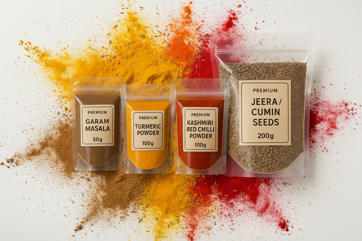 Buy Garam Masala, Turmeric Powder, Kashmiri, Jeera Seeds online