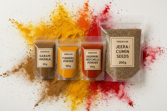 Buy Garam Masala, Turmeric Powder, Kashmiri, Jeera Seeds online
