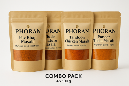 Weekend Cooking Spice Bundle  4 Street Food Masalas  Phoran – Combo Pack of 4 masala blends for bold cooking.
