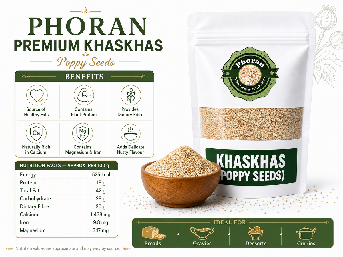 100 gm Khaskhas (Poppy Seeds) – Whole Spice for Korma, Halwa & Bengali Cooking