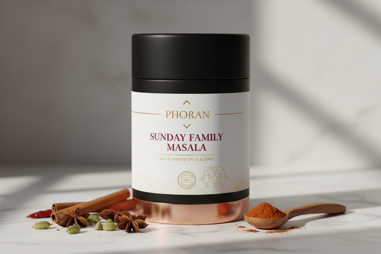 Buy Sunday Family Masala Online India - All-Purpose Spice | Phoran, take packaginf image from product collection