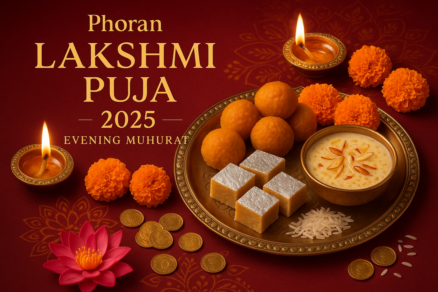 Lakshmi Puja 2025 Evening Muhurat: Prasad & Sweet Recipes! 🪔🍬 Phoran Brand