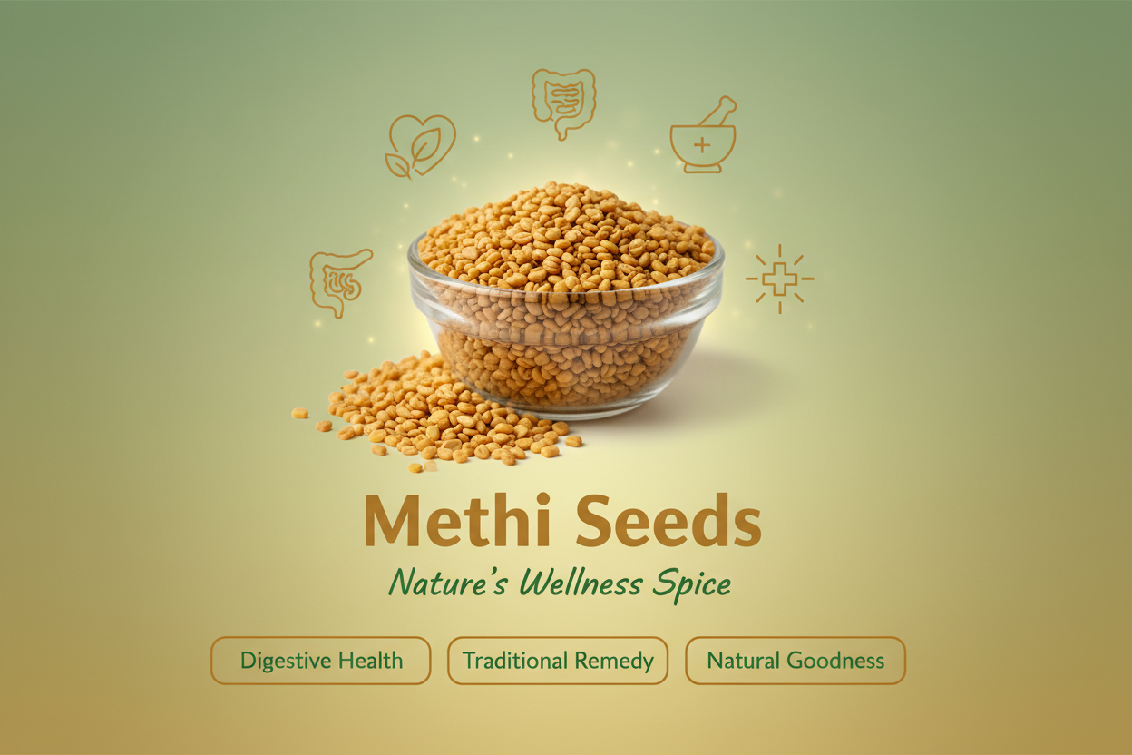Methi Fenugreek Seeds Health Benefits Banner