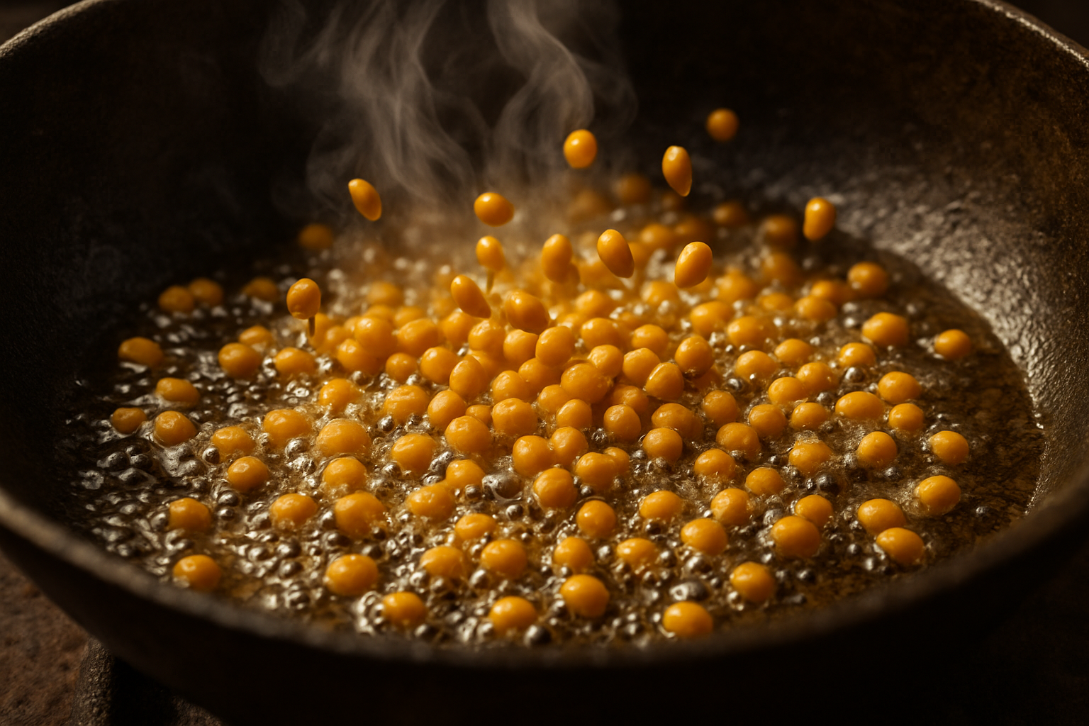 mustard seeds crackling image