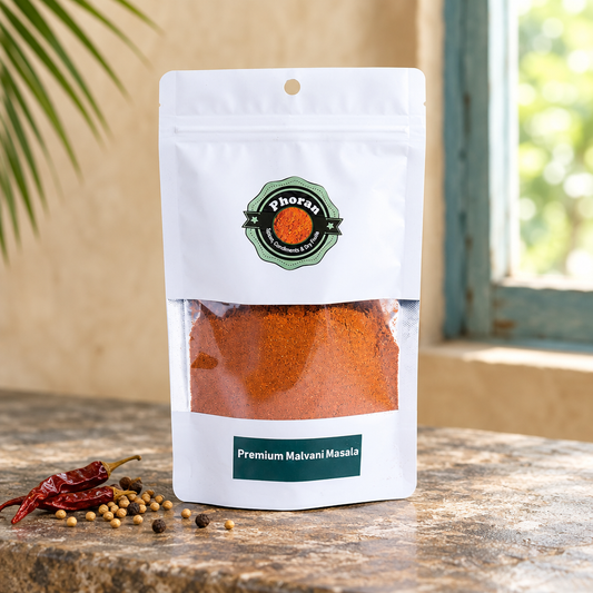 Recreated Malvani Masala product image in a natural coastal kitchen