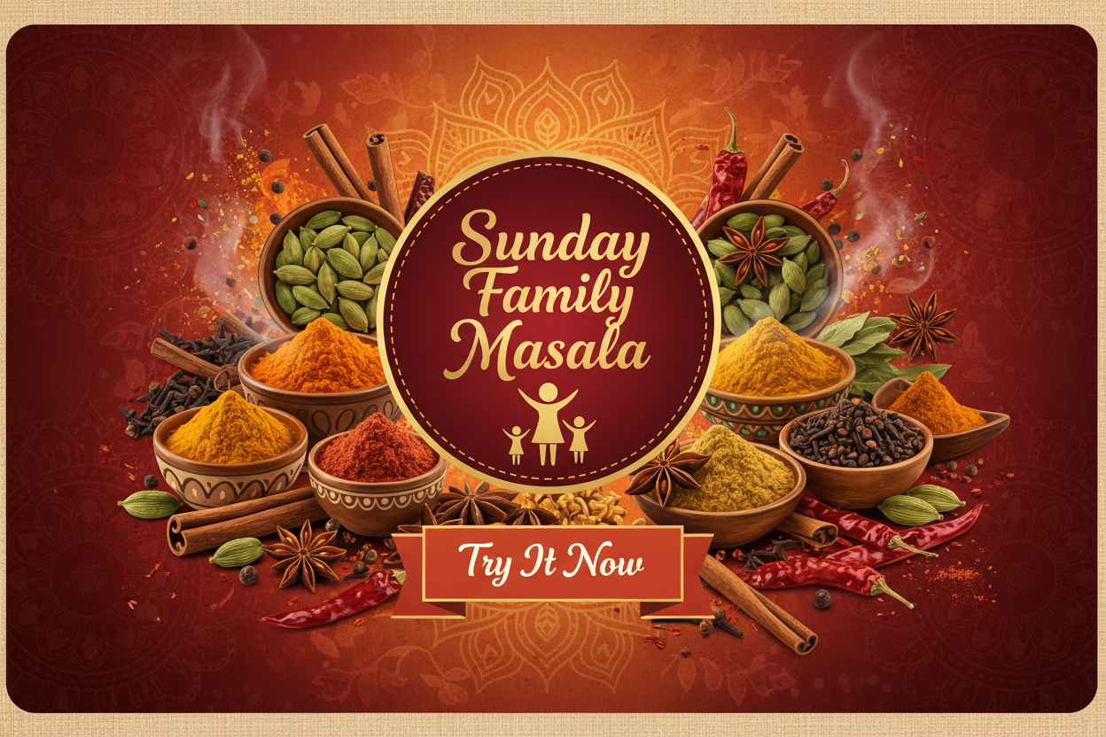 Sunday Family Masala Banner